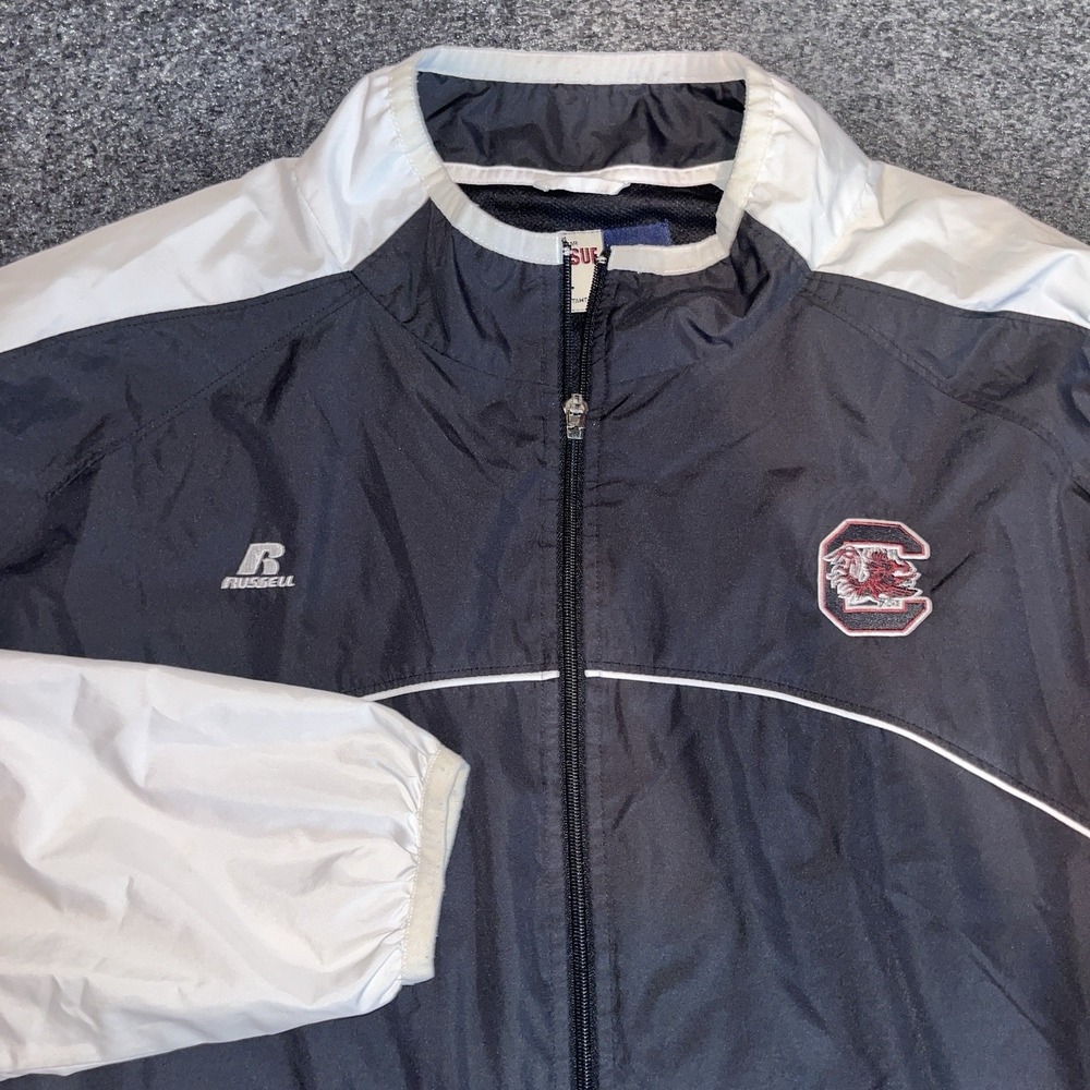 South Carolina Gamecocks Russell Athletics Full Zip Black Jacket Mens‎ 2XL